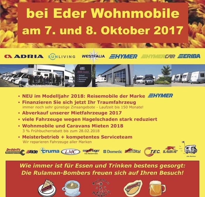 7.-8.10.2017 WOMO-EDER OKTOBERFEST 2017