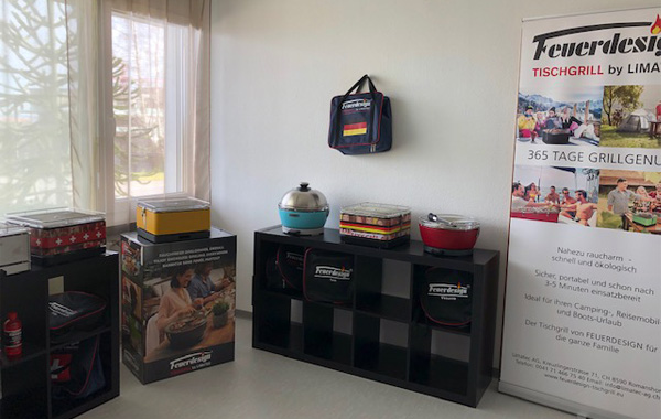 NEUER FEUERDESIGN TISCHGRILL AUSSTELLUNGSRAUM BEI UNS IN ROMANSHORN