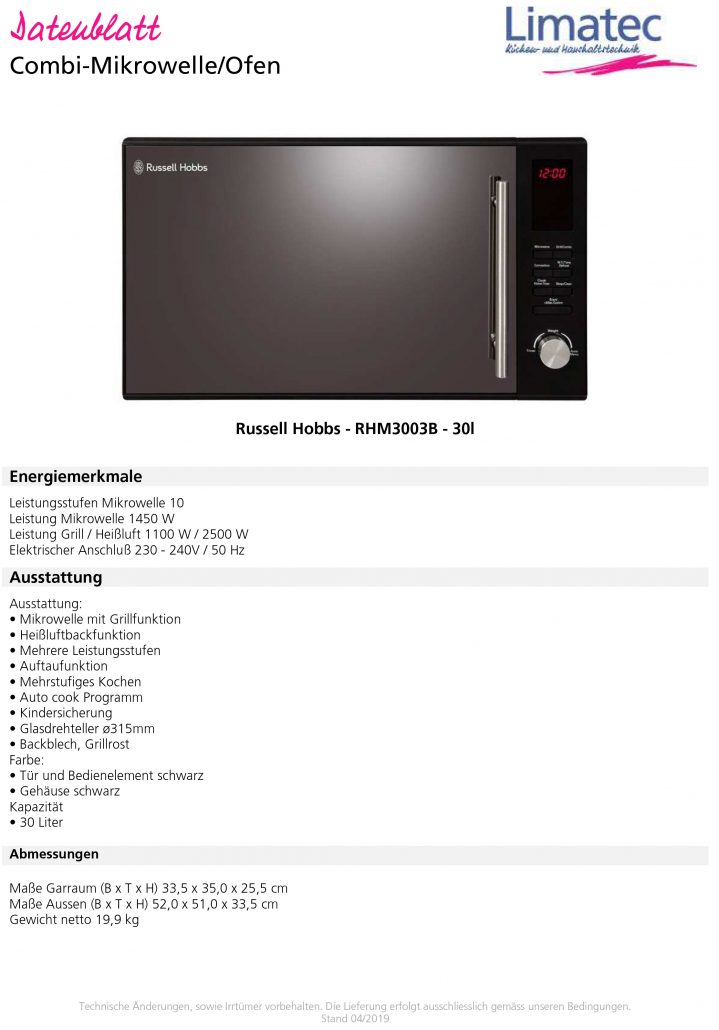 Combi-Micro wave/Oven
