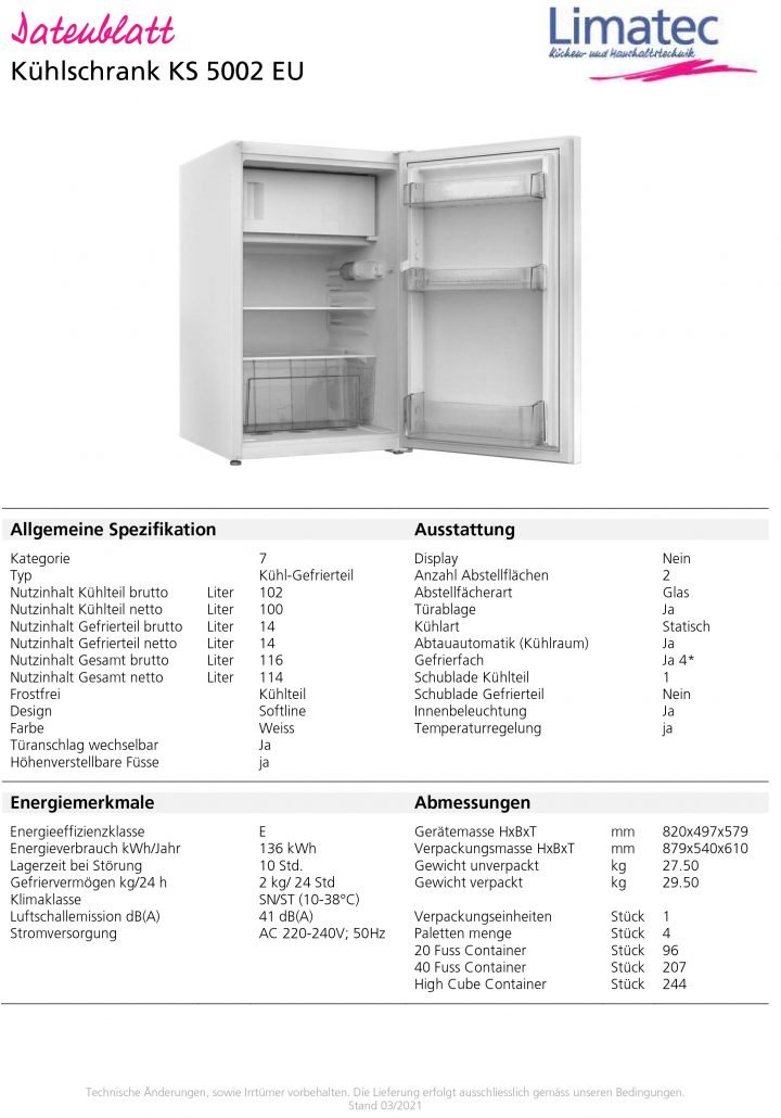 Kühlschrank KS5002EU