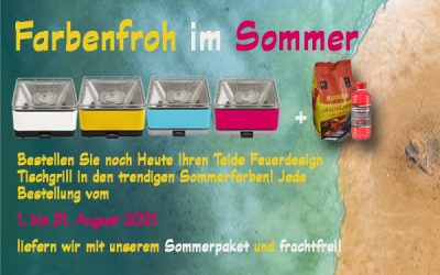 Shopaktion Tischgrill Feuerdesign August 2021
