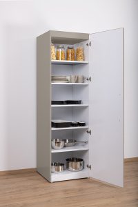 Larder cupboard open Sand